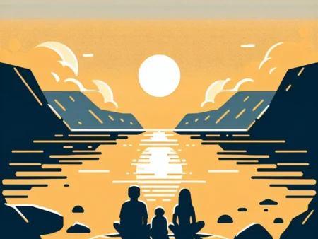 Menikmati Sunset di Tepi Danau Toba