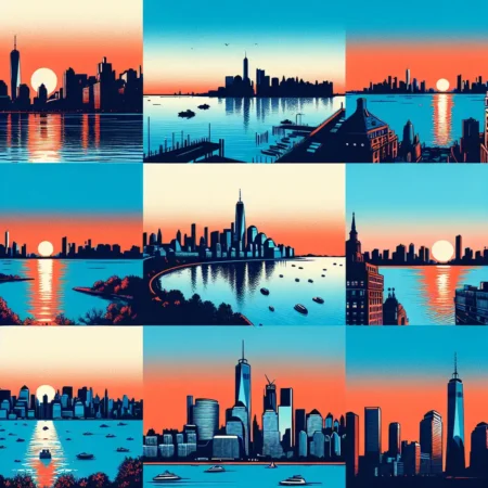 Koleksi Foto Sunset dari Kota New York