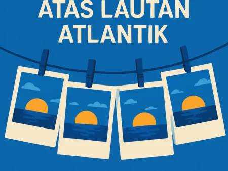 Foto-Foto Sunset di Atas Lautan Atlantik